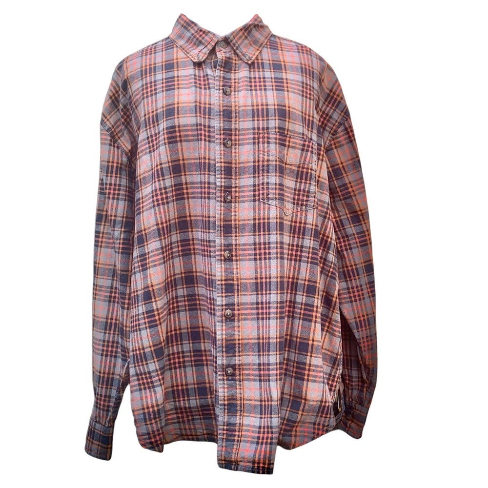 C.E Schmidt Workwear Shirt Mens‎ 2XL Button Down Long Sleeve Plaid Long Sleeve